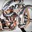 Designed by <strong><a href='/success-stories/success-is-no-shock-for-american-suspension/'>Vince Costa</a></strong> for <strong>Paul Teutul, Jr.</strong> &bull; Created in <a href='/2d-3d-drafting/2d-3d-cad-graphite.html'>Graphite</a> &bull; <em>Discovery Channel&rsquo;s American Chopper Build-off Winner</em>
