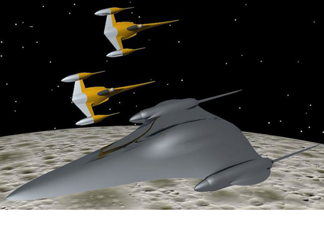 <b>Spaceship</b><span><br /> Designed by <b>George Irving</b> • Created in Ashlar-Vellum CAD & 3D Modeling Software</span>
