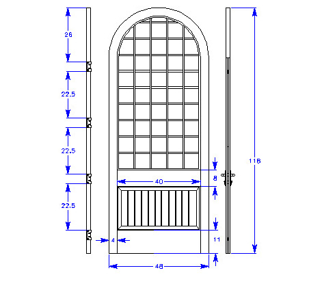 <b>Architectural Door</b><span><br /> Designed by <b>Darrin Bosley</b> • Created in <a href='/2d-3d-drafting/2d-3d-cad-graphite.html'>Graphite Precision CAD Software</a></span>
