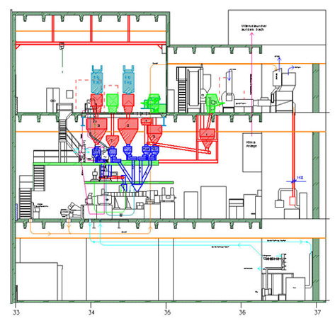 <b>Factory Plan</b><span><br /> Designed by <b>Walter Arnold</b> • Created in <a href='/2d-3d-drafting/2d-3d-cad-graphite.html'>Graphite Precision CAD Software</a></span>