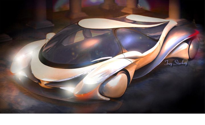 <b>Concept Car</b><span><br /> Designed by <b>Troy Starkey</b> • Created in Ashlar-Vellum CAD & 3D Modeling Software</span>
