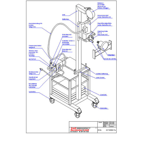 <b>Mobile Electric Winding Machine</b><span><br /> Designed by <b>Walter Arnold</b> • Created in <a href='/2d-3d-drafting/2d-3d-cad-graphite.html'>Graphite Precision CAD Software</a></span>
