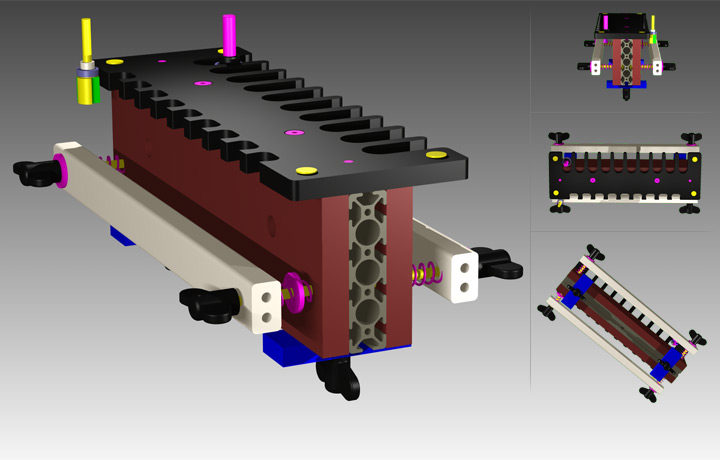 <b>Katie Jig Dovetail Joint System Drawing</b><span><br /> Designed by <b>Terry Hampton</b> • Created in <a href='/3d-modeling/3d-modeling-xenon.html'>Xenon CAD & 3D Modeling Software</a></span>