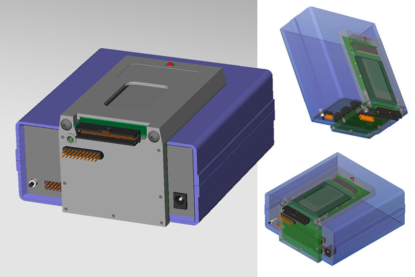 <b>Electro Mechanical Interconnect Adaptor</b><span><br /> Designed by  <b>Tim Ponn</b> for <b>ALPTEX, Inc.</b>  • Created in <a href='/3d-modeling/3d-modeling-cobalt.html'>Cobalt CAD & 3D Modeling Software</a></span>