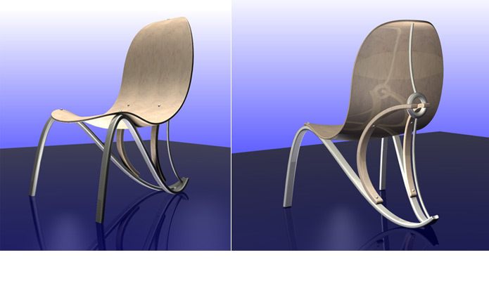 <b>Modern Chair</b><span><br /> Designed by <b>David Butcher</b> • Created in Ashlar-Vellum CAD & 3D Modeling Software</span>