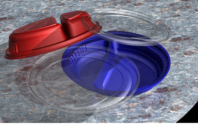 <b>Tray with 4 Sections</b><span><br /> Designed by <b>Patrice de Martin</b> • Created in <a href='/3d-modeling/3d-modeling-cobalt.html'>Cobalt CAD & 3D Modeling Software</a></span>